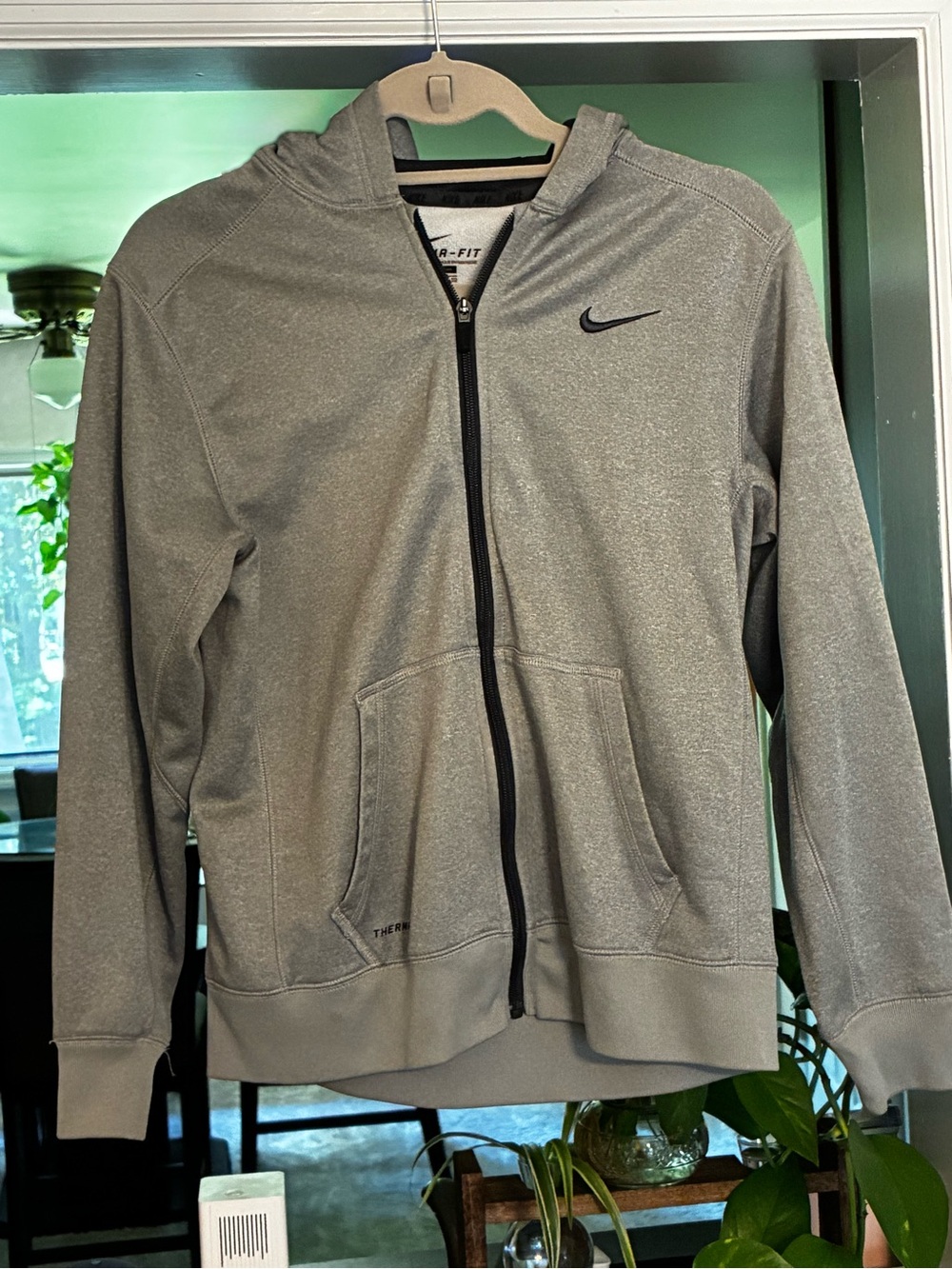 Nike Gray Dri-FIT Full-Zip Performance Hoodie